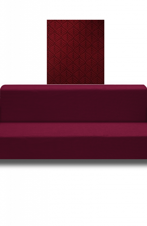 Еврочехол стрейч на диван без оборки и подлокотников Жаккардовые цвет Asmina-05 Бордовый арт. 437/110.005