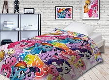 Постельное белье "My little Pony" Граффити Neon хлопок 16027-1/16028-1 размер 1,5 спальный