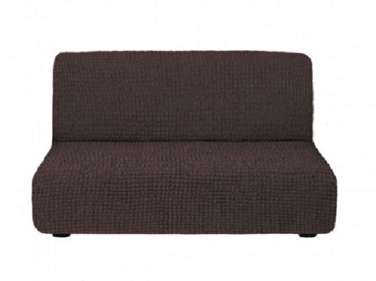 Чехол на 3-х местный диван без подлокотников цвет Шоколадный 257/110.201купить в интернет-магазине «Стели Постели»