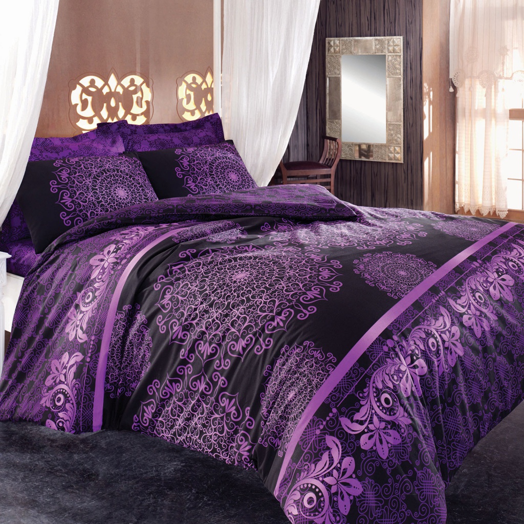 Турецкое фиолетовое постельное белье