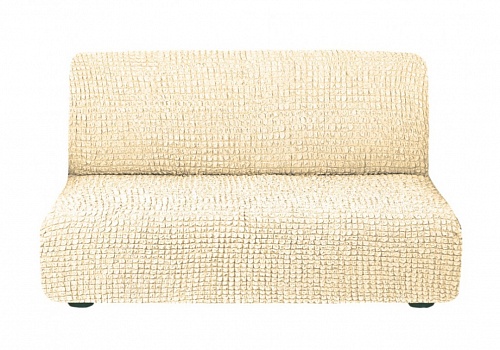 Чехол на 3-х местный диван  без подлокотников цвет Кремовый 257/110.214