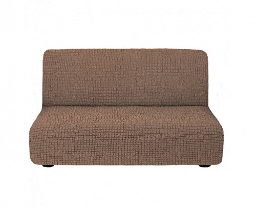 Чехол на 3-х местный диван  без подлокотников цвет Серо-коричневый 257/110.202