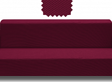 Еврочехол стрейч на диван без оборки и подлокотников Жаккардовые цвет mini jagar05 Бордовый арт. 271/110.005