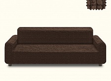 Чехол на 3-х местный диван  без оборки Цвет Шоколадный артикул 255/110.201