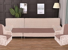 Комплект антискользящих на диван Паркет 70х210см, кресла 70х150см цвет Пудра арт. 822/70.4.7