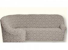 Еврочехол стрейч на угловой диван Жаккардовые без оборки цвет KAR 012-06 Tas арт. 689/400.006