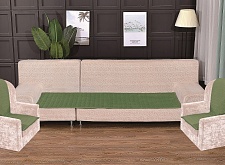 Комплект антискользящих на диван Ромбы 90х210см кресла 90х160см(2шт) Зеленый арт. 815/90.2.9