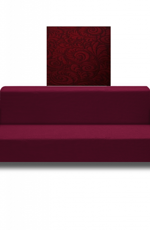 Еврочехол стрейч на диван без оборки и подлокотников Жаккардовые цвет sarmasik-07 Bordo арт. 270/110.007