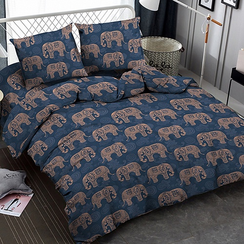 Постельное бельё Макосатин печатный Elephants размер 1,5 спальный артикул 25210