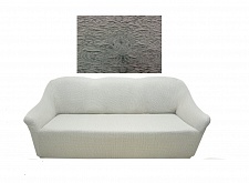 Еврочехол стрейч на диван без оборки Damask цвет Серый арт. 351/110.003