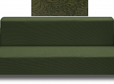 Еврочехол стрейч на диван без оборки и подлокотников Жаккардовые цвет sarmasik-02 Зеленый арт. 270/110.002