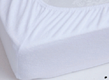 Простыня Махровая "Хлопковый Край" на резинке размер 140*200*20 цвет Белый