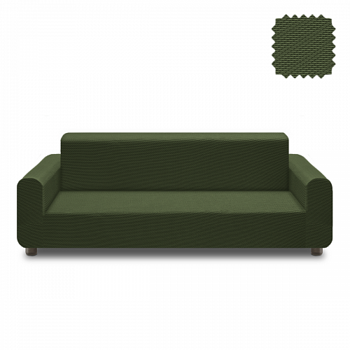 Еврочехол стрейч на диван без оборки цвет mini jagar-04 Зеленый арт. 319/110.004  