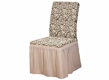 Чехлы Жаккардовые стрейч на стулья с оборкой 6 шт цвет KAR 014-04 Tas арт. 643/506.004