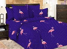 Постельное бельё Макосатин печатный "Flamingo" размер ЕВРО артикул 24647 