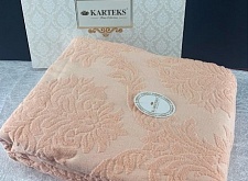 Покрывало "KARTEKS" жаккардовое пике Damask 02 размер 160х220 цвет Персиковый арт. 619/160.002