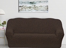 Чехол Жаккардовые буклированный на диван без оборки арт.KAR 009-07 цвет 676/110.007 K.Kahve