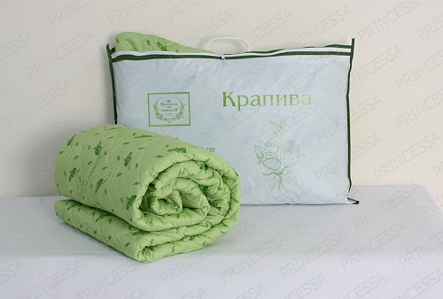 Одеяло Люкс Крапива/Поплин облегченное размер 1,5 спальное артикул 2361