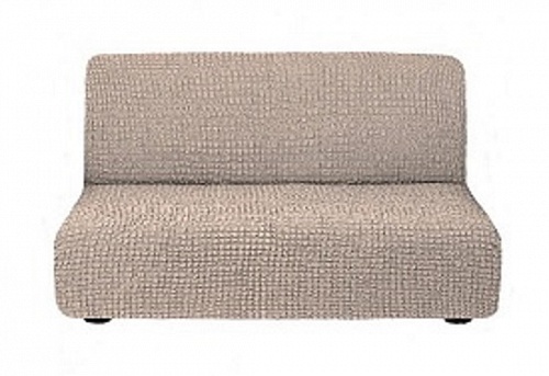 Чехол на 3-х местный диван  без подлокотников цвет Какао 257/110.205