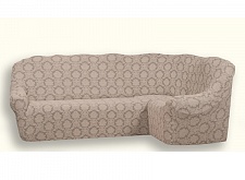 Еврочехол стрейч на угловой диван Жаккардовые без оборки цвет KAR 007-06 Tas арт. 684/400.006