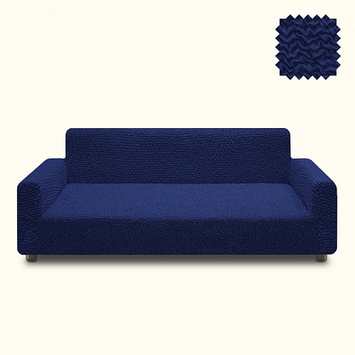 Чехол "REWAND" стрейч на диван без оборки, арт. R3-13 цвет 754/300.015 Синий