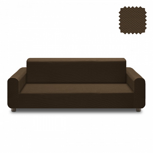 Еврочехол стрейч на диван без оборки цвет mini jagar-01 Кофе арт. 319/110.001  