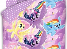 Постельное белье My Little Pony бязь 8920-1/8921-1 Небесные пони 1,5 спальный