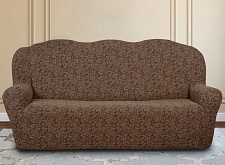 Чехол Жаккардовые буклированный на диван без оборки арт.KAR 002-05  цвет 673/110.005 A.Kahve