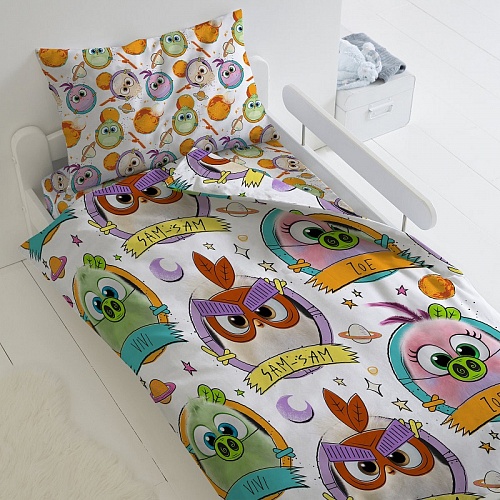 КПБ "Тейковский" бязь "Angry Birds 2"  16178-1/16179-1 "Птенчики" 1,5 спальный