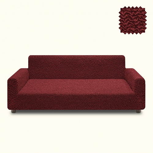 Чехол "REWAND" стрейч на диван без оборки, арт. R3-16 цвет 754/300.014 Бордовый