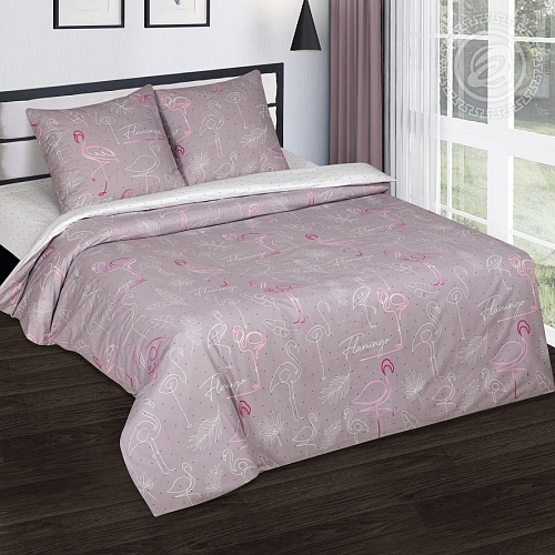  КПБ АртПостель Поплин рисунок Фламинго артикул 900 размер 1,5 спальный