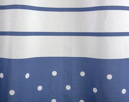 Штора готовая на шторной ленте Maritime цвет Синий, Белый, Голубой 200х260 см арт. xx009-45