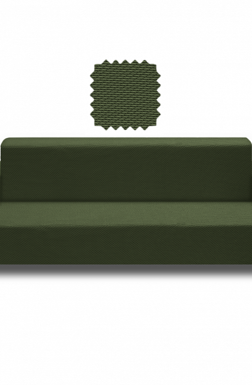 Еврочехол стрейч на диван без оборки и подлокотников Жаккардовые цвет mini jagar06 Зеленый арт. 271/110.006