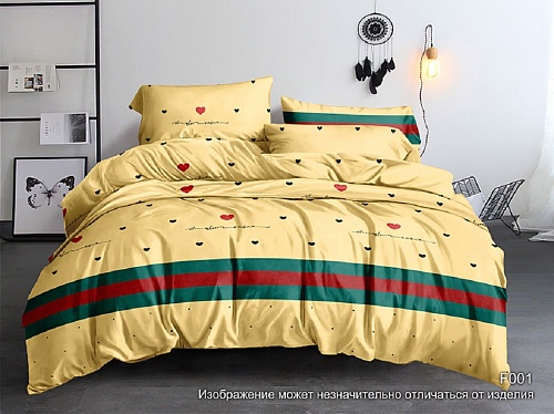 Комплект постельного белья "Полисатин" рисунок 001F МУ размер 1,5 спальный