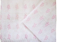 Комплект постельного белья Бязь с кружевом цвет розовый артикул 6032